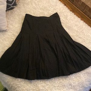 AUTOGRAPH NY Black Skirt Retro A-Line TAPERED WAIST sz 8
